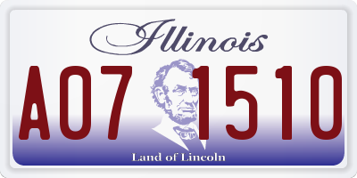 IL license plate A071510