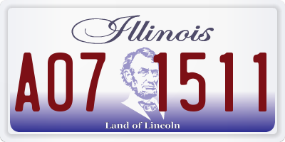 IL license plate A071511