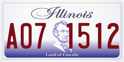 IL license plate A071512