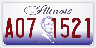 IL license plate A071521
