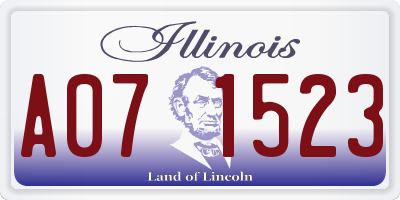 IL license plate A071523