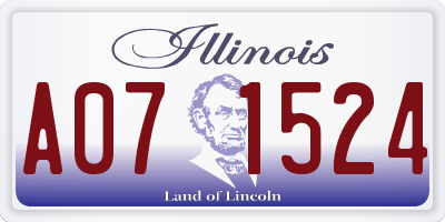IL license plate A071524