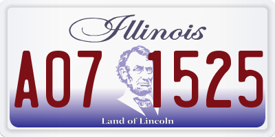 IL license plate A071525