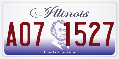 IL license plate A071527
