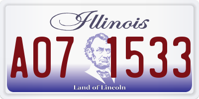 IL license plate A071533