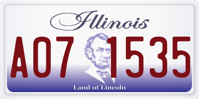 IL license plate A071535