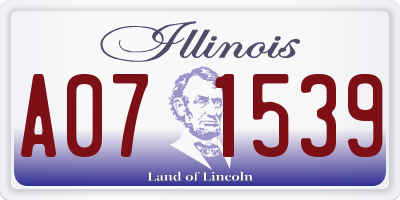 IL license plate A071539