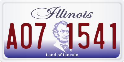 IL license plate A071541