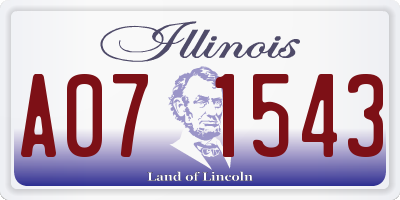 IL license plate A071543