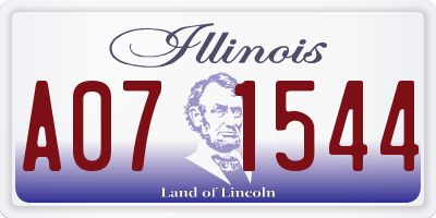 IL license plate A071544