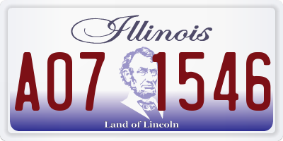 IL license plate A071546