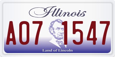 IL license plate A071547