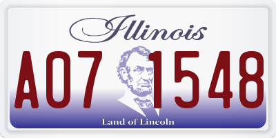 IL license plate A071548