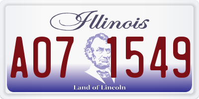 IL license plate A071549