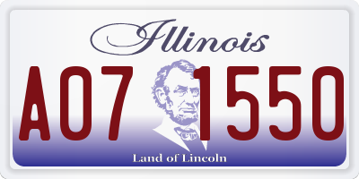 IL license plate A071550
