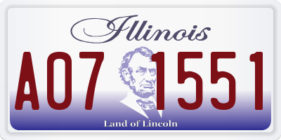 IL license plate A071551
