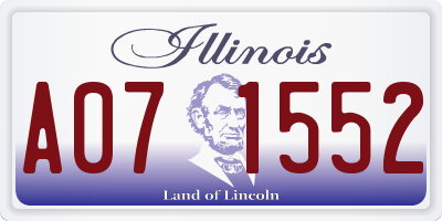 IL license plate A071552