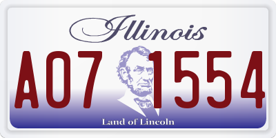 IL license plate A071554