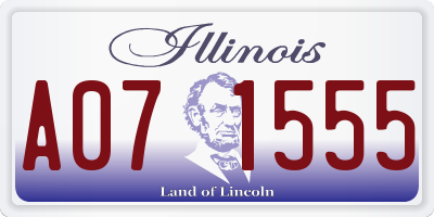 IL license plate A071555