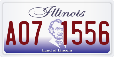 IL license plate A071556