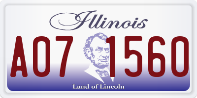 IL license plate A071560
