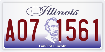 IL license plate A071561