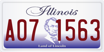IL license plate A071563