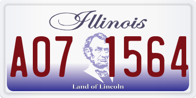 IL license plate A071564