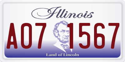 IL license plate A071567
