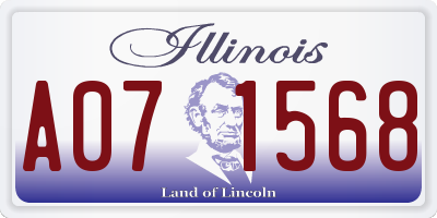 IL license plate A071568