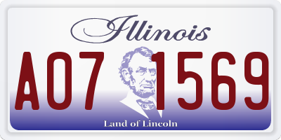 IL license plate A071569