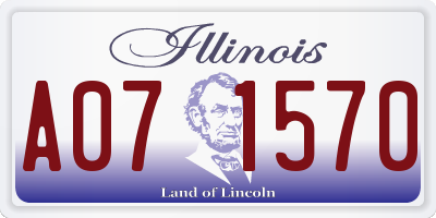 IL license plate A071570
