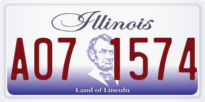 IL license plate A071574