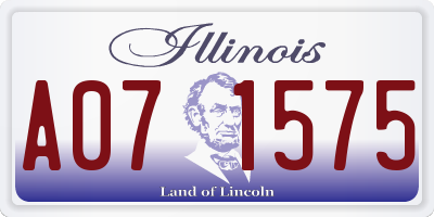 IL license plate A071575