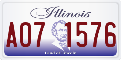 IL license plate A071576