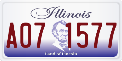 IL license plate A071577