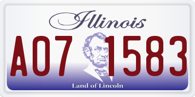 IL license plate A071583