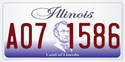 IL license plate A071586