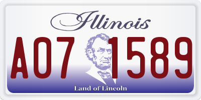 IL license plate A071589