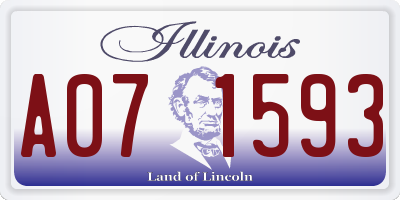 IL license plate A071593