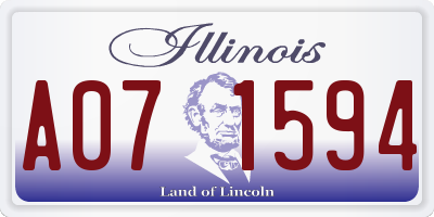 IL license plate A071594
