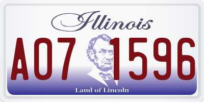 IL license plate A071596