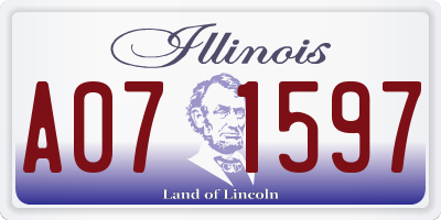 IL license plate A071597