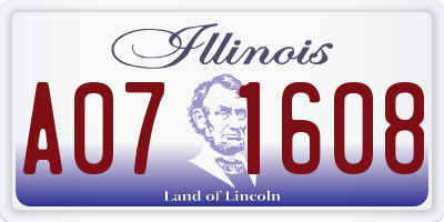 IL license plate A071608