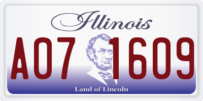 IL license plate A071609