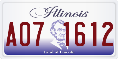 IL license plate A071612