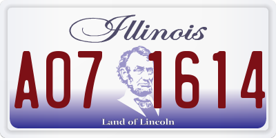 IL license plate A071614