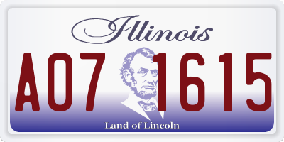 IL license plate A071615