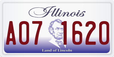 IL license plate A071620