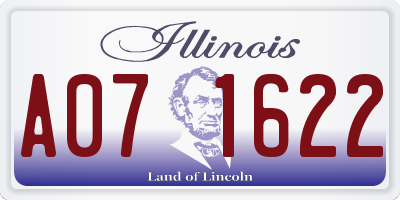 IL license plate A071622